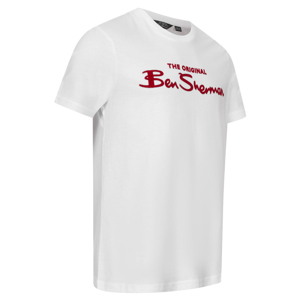 BEN SHERMAN Flocked Logo Herren T-Shirt 0076268-010