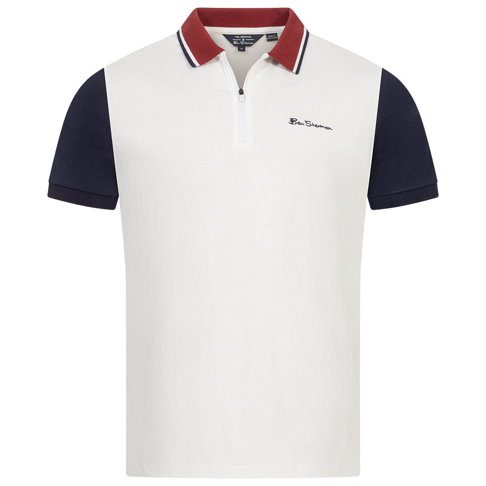 BEN SHERMAN Classic Herren Polo-Shirt 0076371-SNOWWHITE