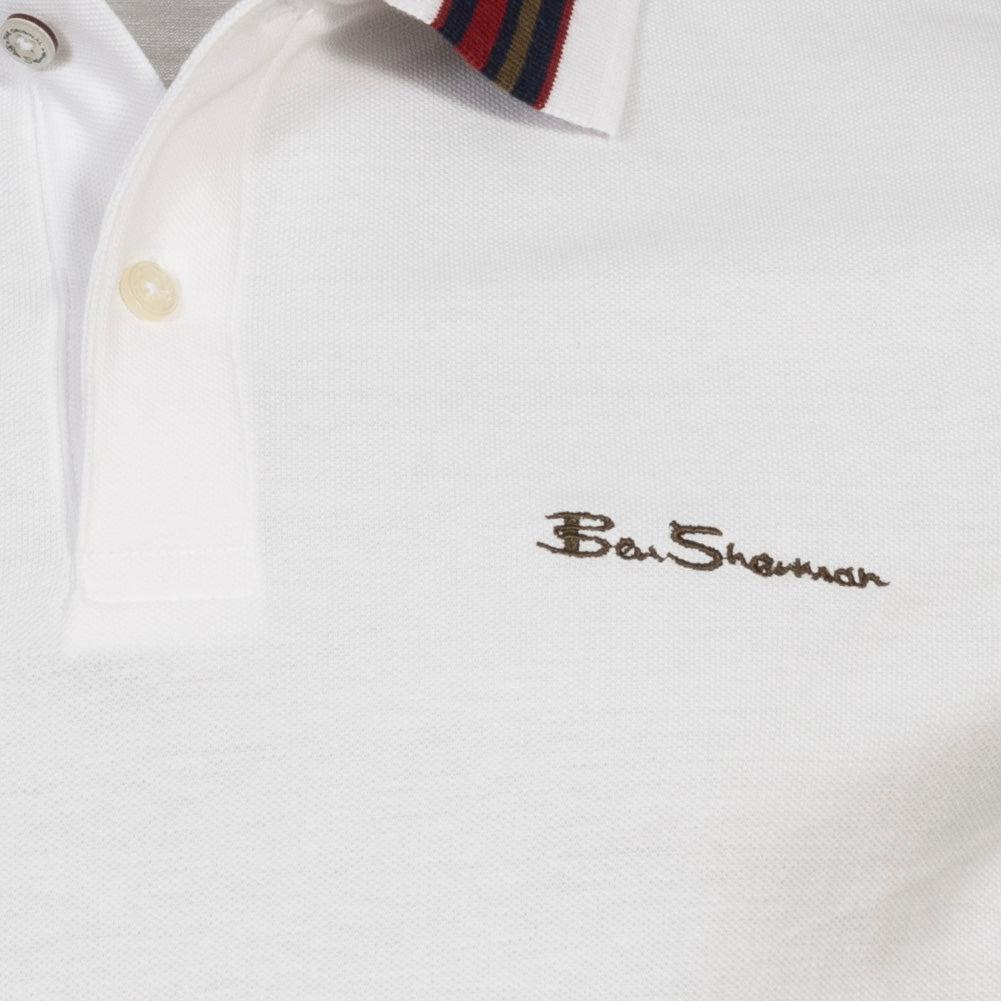 BEN SHERMAN House Collar Herren Polo-Shirt 0078169NR-WHITE