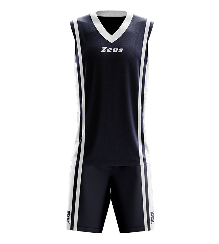 Zeus Kit Bozo Basketball Trikot + Shorts 2-tlg. Blu/bianco