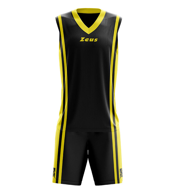 Zeus Kit Bozo Basketball Trikot + Shorts 2-tlg. Nero/giallo