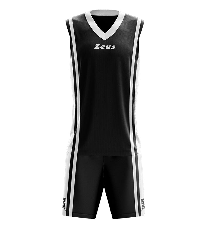 Zeus Kit Bozo Basketball Trikot + Shorts 2-tlg. nero/bianco