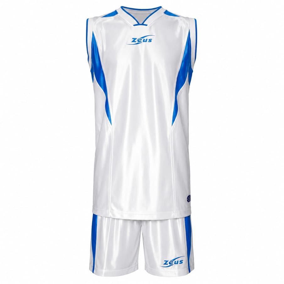 Zeus Kit Sante Basketball Trikot + Shorts bianco/royal