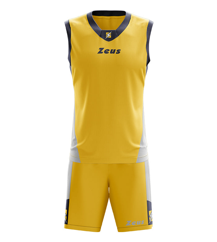 Zeus Kit King Basketball Trikot + Shorts giallo/blu