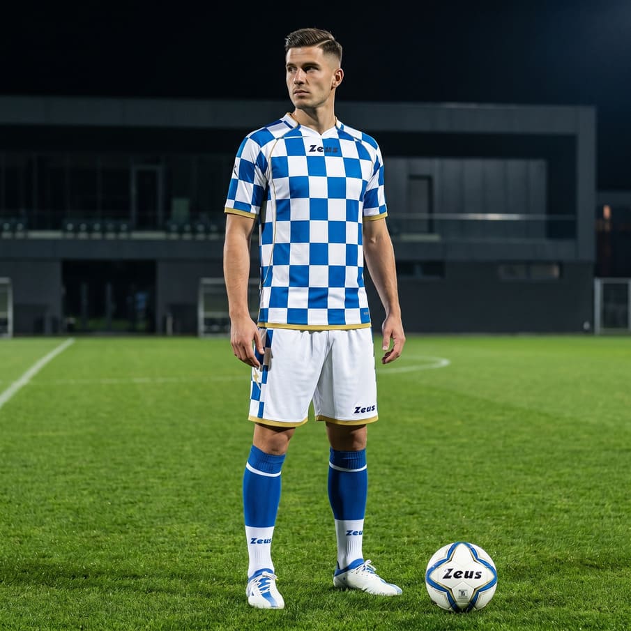 Zeus Kit Kroazia Herren Trikot-Set 2-teilig bianco/royal