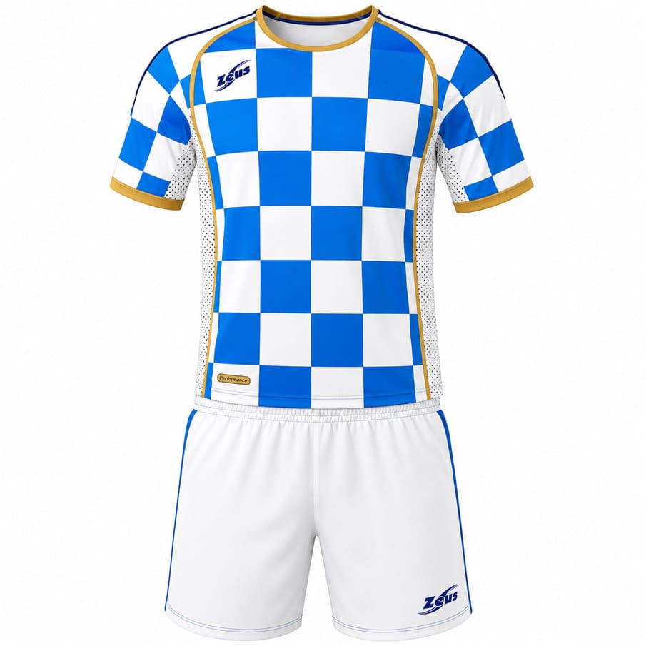 Zeus Kit Kroazia OLD Trikot-Set 2-teilig bianco/royal
