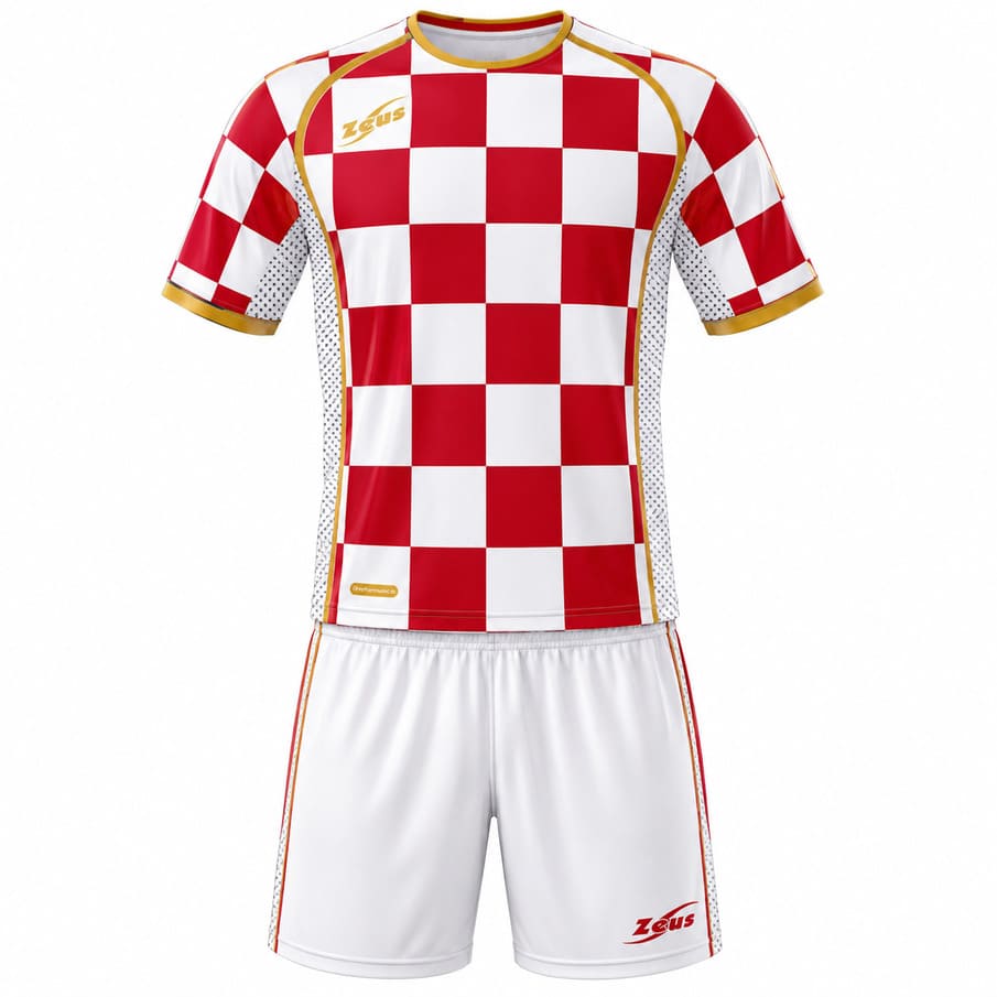 Zeus Kit Kroazia OLD Trikot-Set 2-teilig bianco/granata