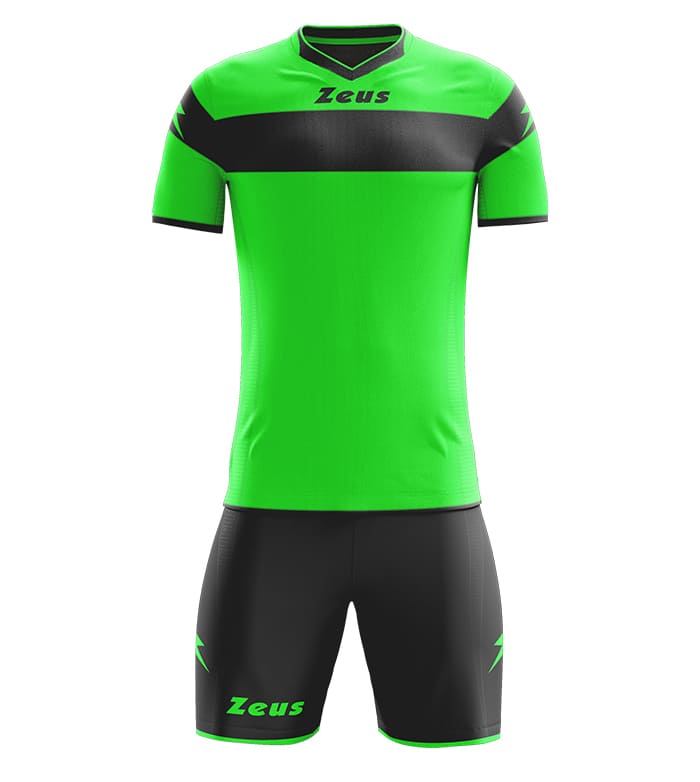 Zeus Kit Apollo Trikot-Set + Shorts 2-teilig verde fluo/nero