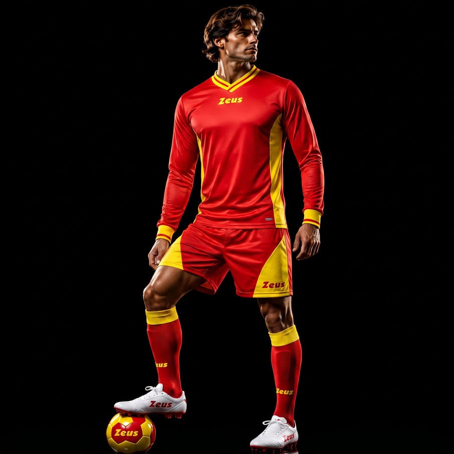 Zeus Kit Dedalo Trikot-Set 2-teilig rosso/giallo