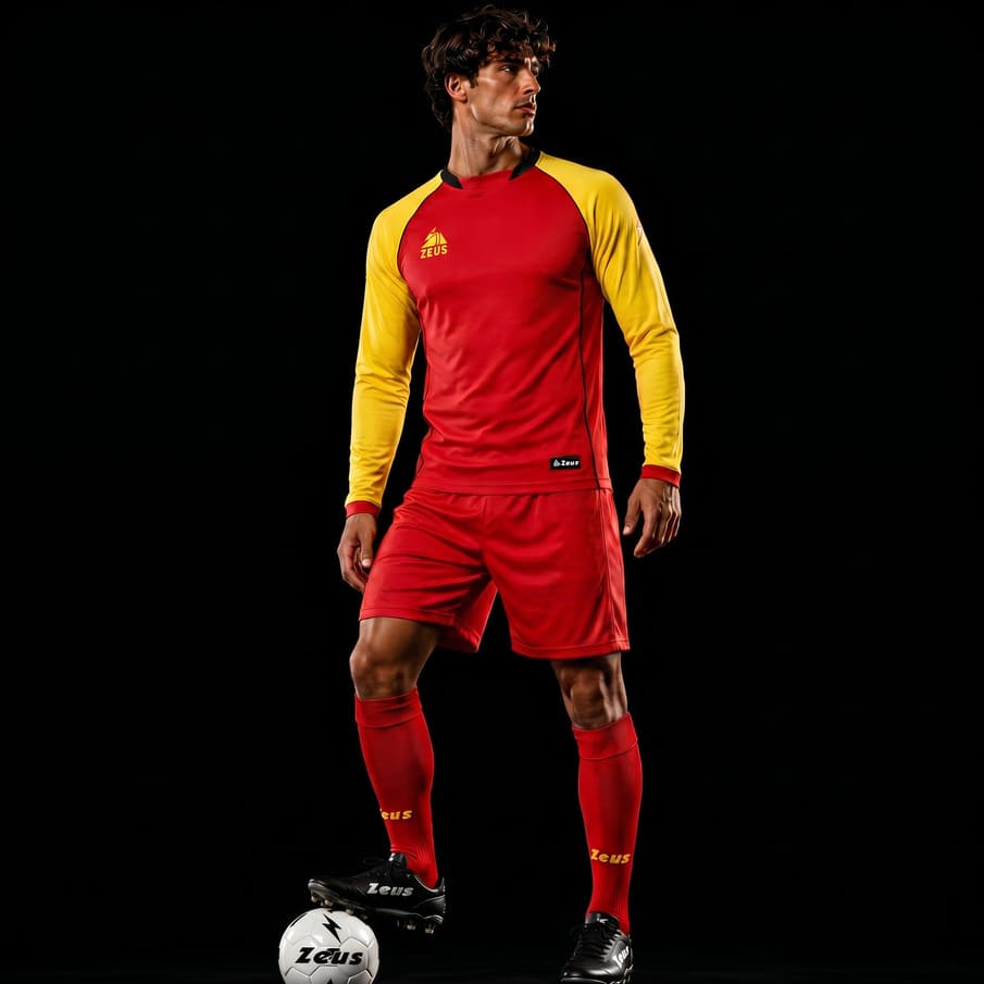 Zeus Kit Athos Herren Trikot-Set 2-tlg. rosso/giallo