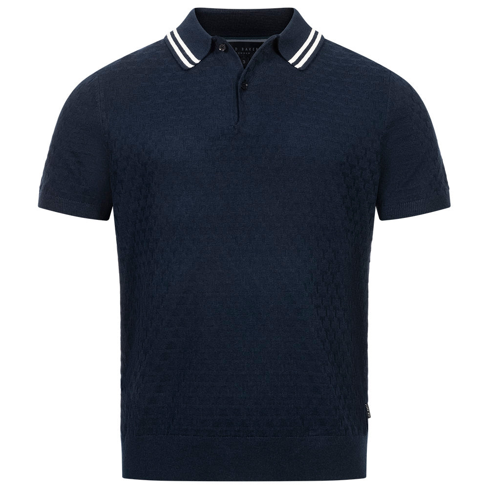TED BAKER Mahana Stitched Herren Polo-Shirt 267386-NAVY