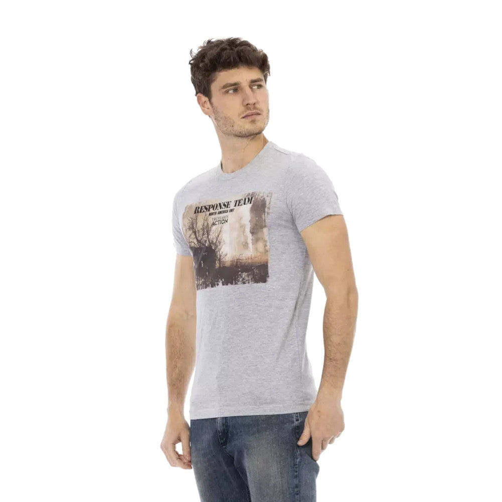 TRUSSARDI Action Herren Wild Side T-Shirt Grau 2AT03D013
