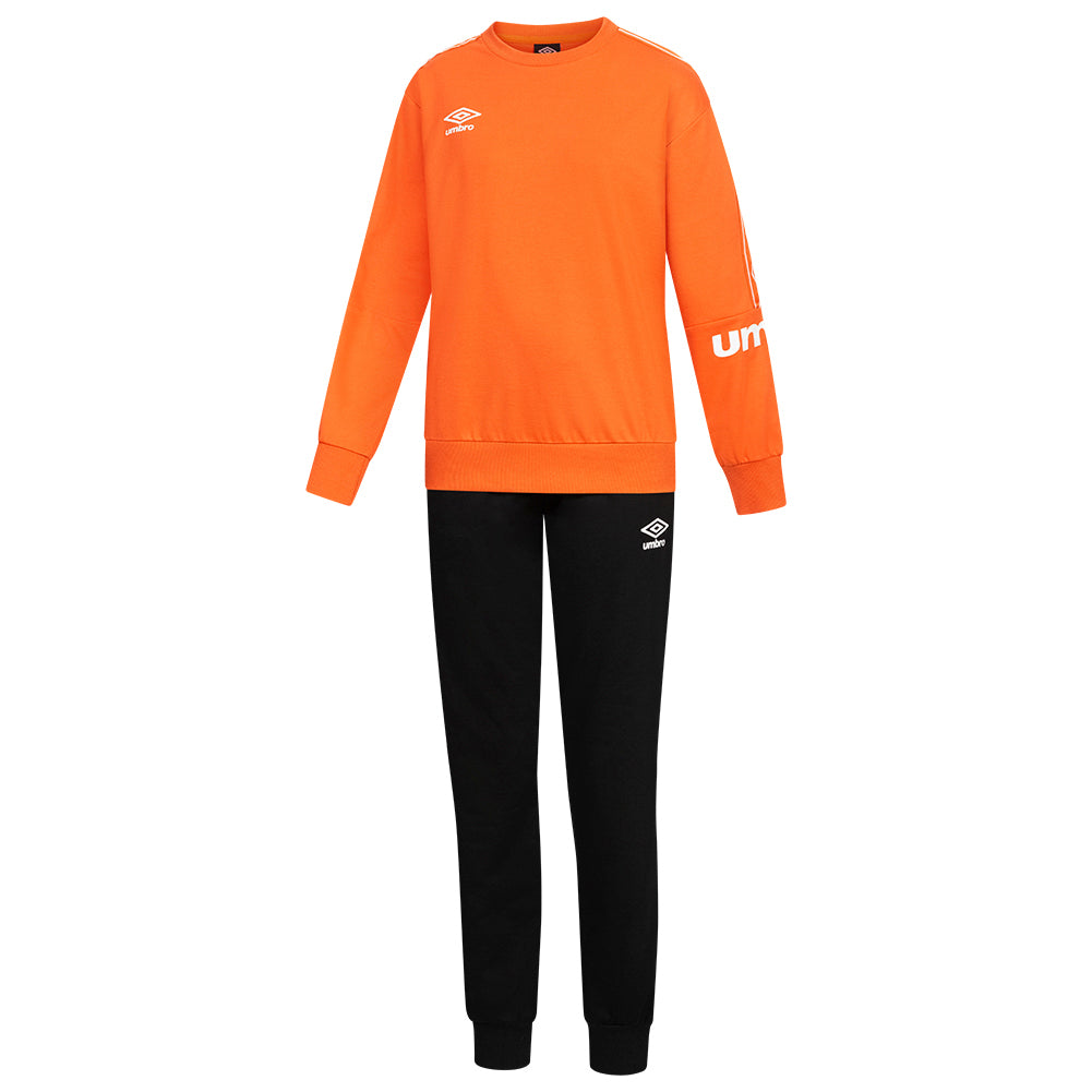 Umbro Premium Herren Trainingsanzug 30101S-Dark-Orange-Black