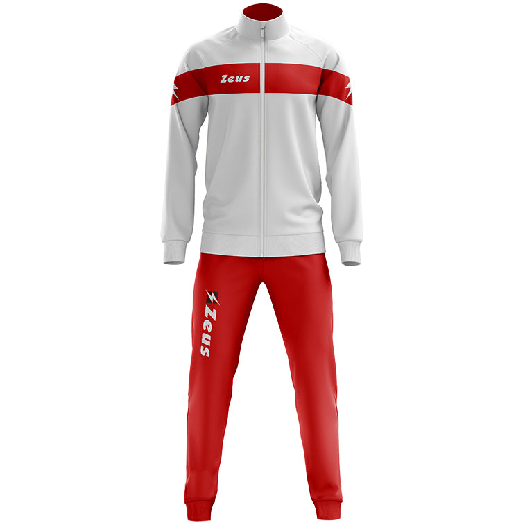 S|Zeus Tuta Apollo Herren Trainingsanzug Weiß Rot