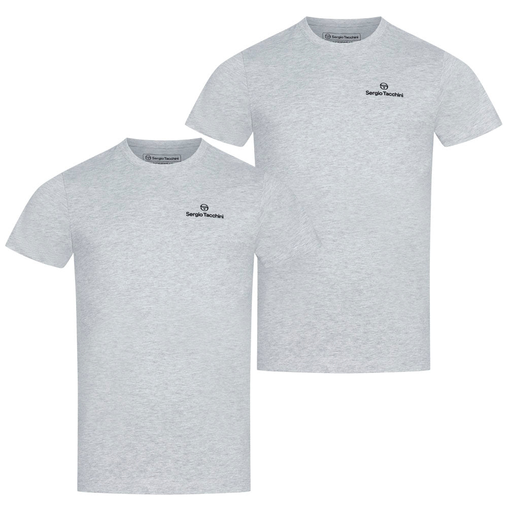 Sergio Tacchini Herren Unterhemden Rundhals 2er-Pack grau 39493436