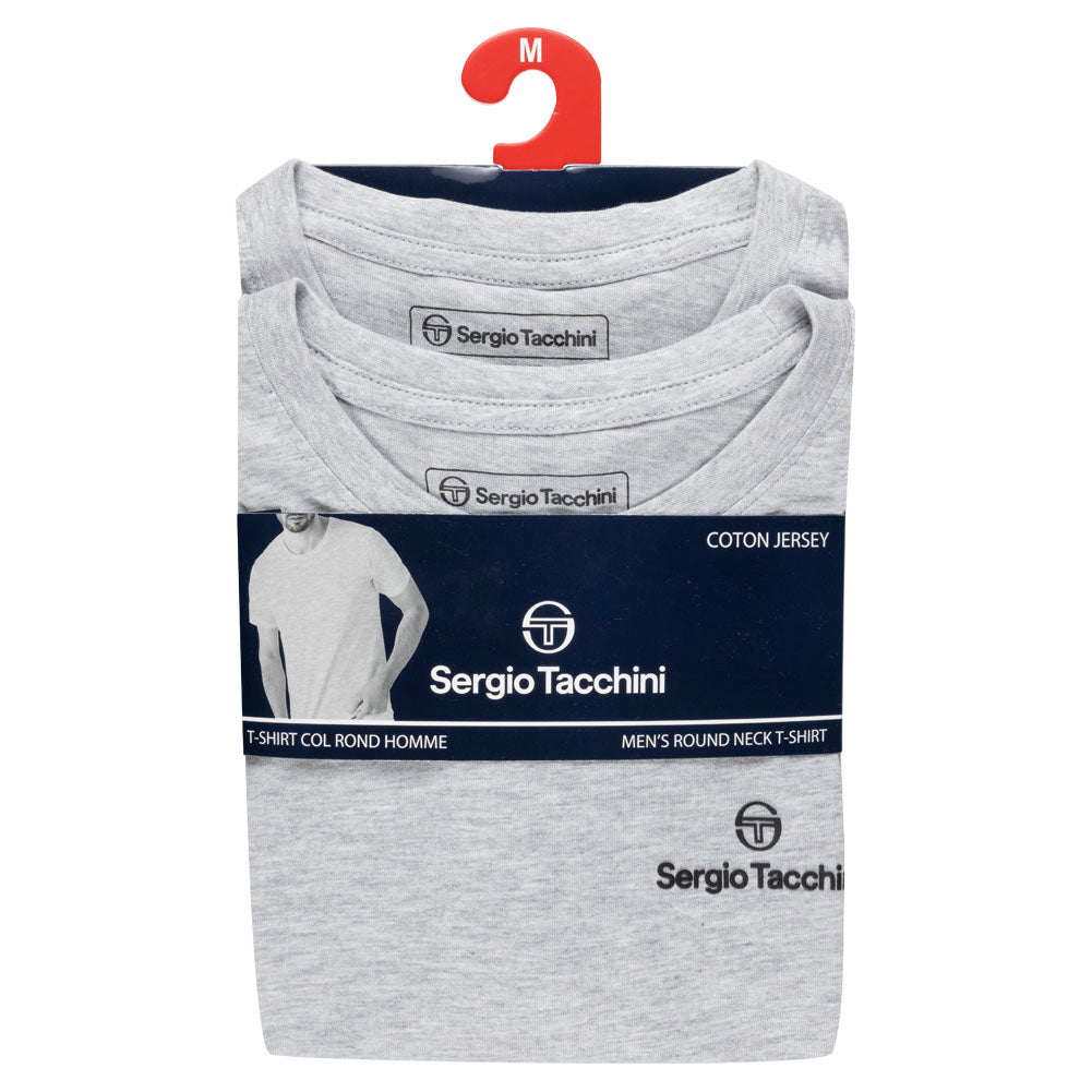 Sergio Tacchini Herren Unterhemden Rundhals 2er-Pack grau 39493436