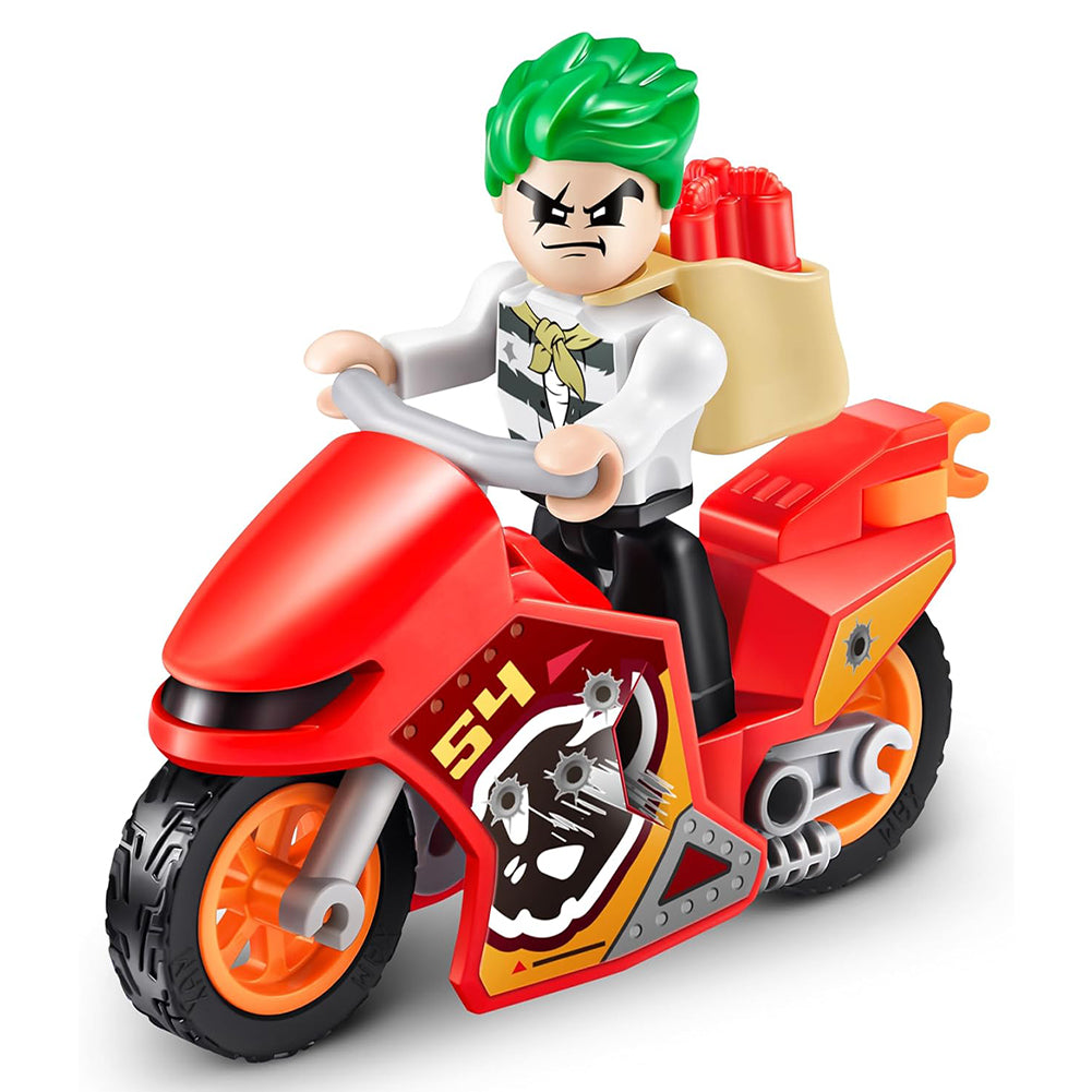 Zuru MAX CITY Polizei + Motorrad 125-tlg Spielset 4894680033139