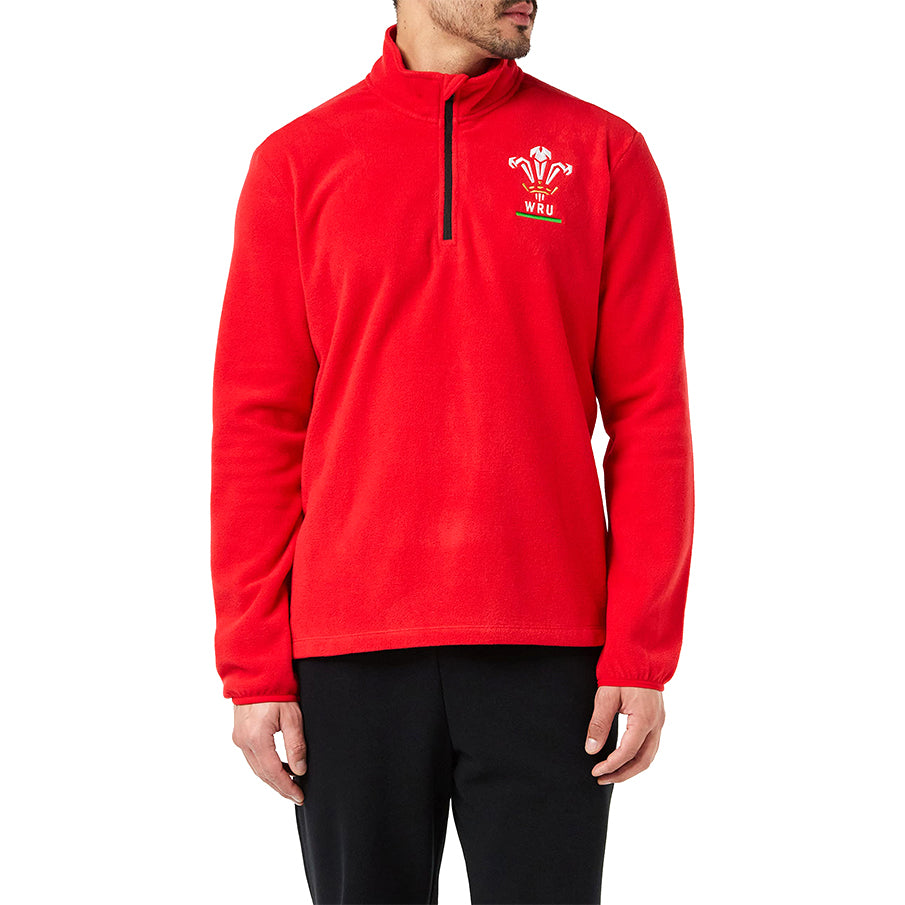 Wales WRU macron Rugby XV Herren Fleece Sweatshirt 58140005