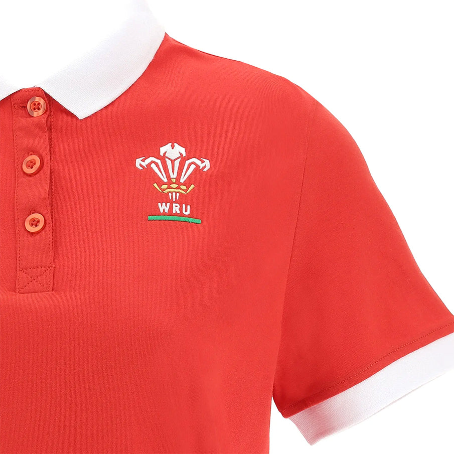 Wales WRU macron Rugby Damen Polo-Shirt 58195720