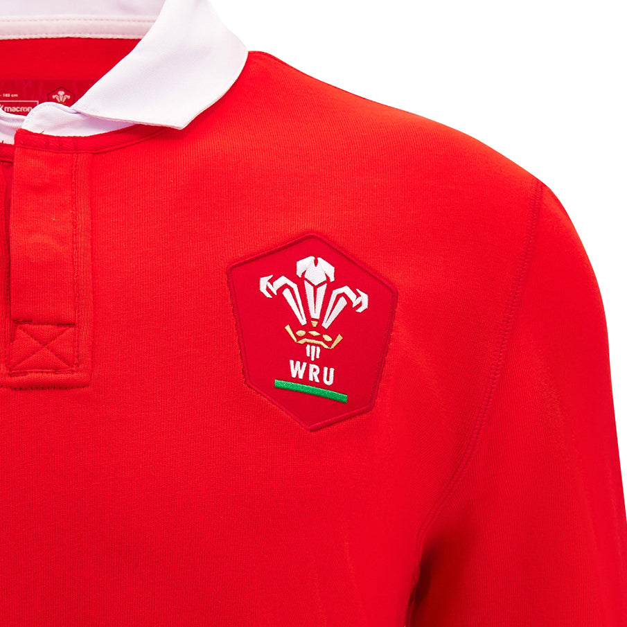 Wales WRU macron Rugby Herren Heim Langarm Trikot 60004633