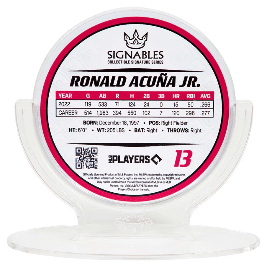 Atlanta Braves Ronald Acuña Jr. #13 MLB Sammlerstück 13 cm 850032256827