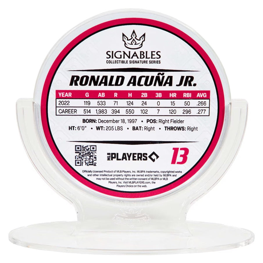 Atlanta Braves Ronald Acuña Jr. #13 MLB Sammlerstück 13 cm 850032256827
