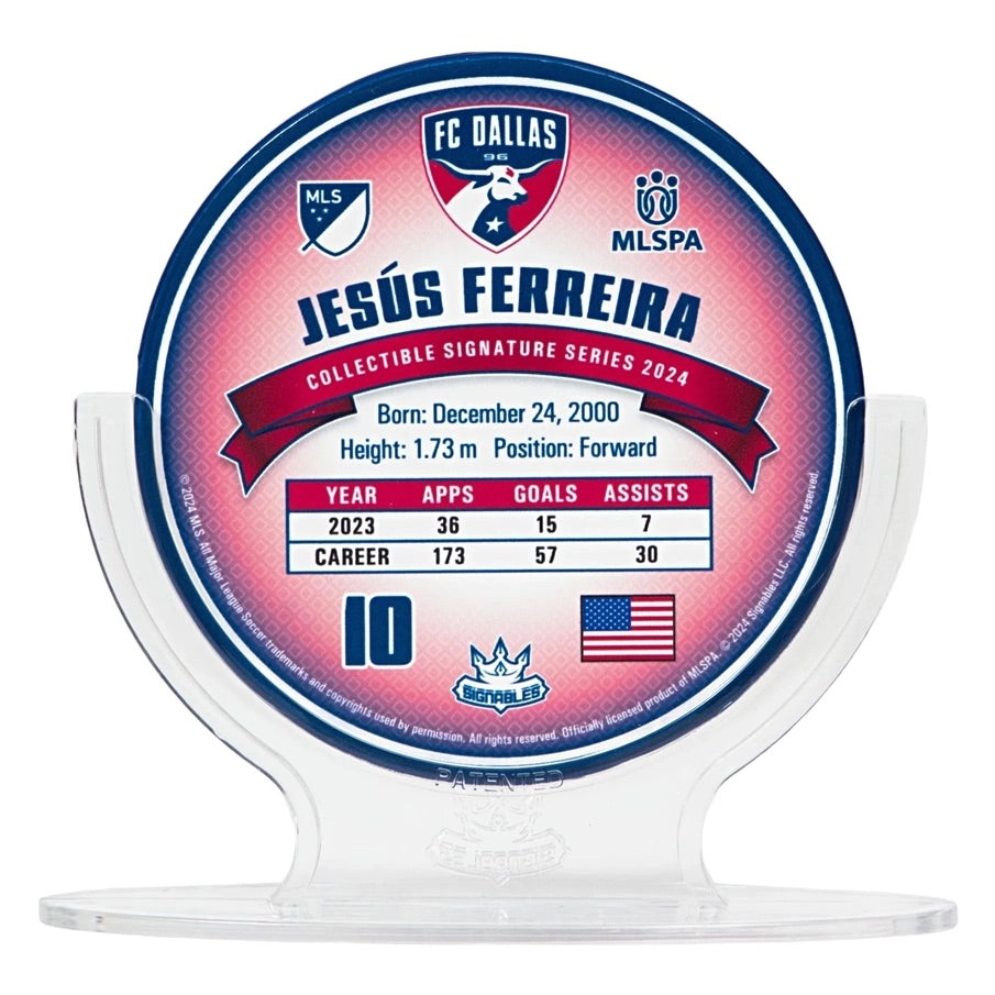 FC Dallas Jesus Ferreira #10 Fußball Sammlerstück 14 cm 850056417372