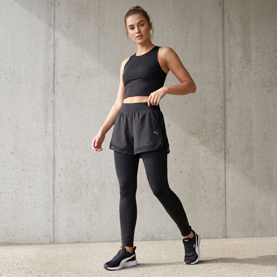 PUMA RT Shorts & Long Tight Damen Fitness 2-in-1 Hose 898298-01