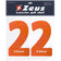 Zeus Iron-on Numbers Kit 1-22 23cm senior orange – Einheitsgröße