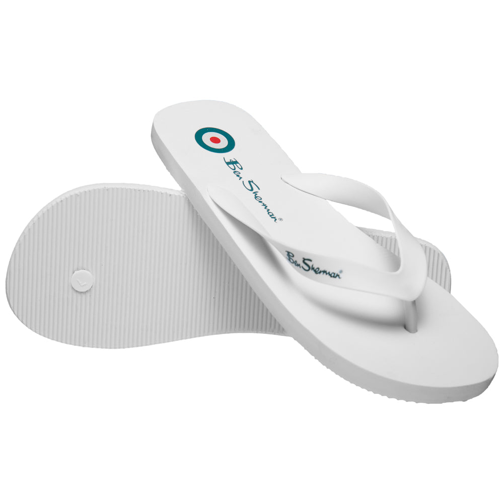 BEN SHERMAN Falmouth Men Thong Sandals BEN3164-WHITE