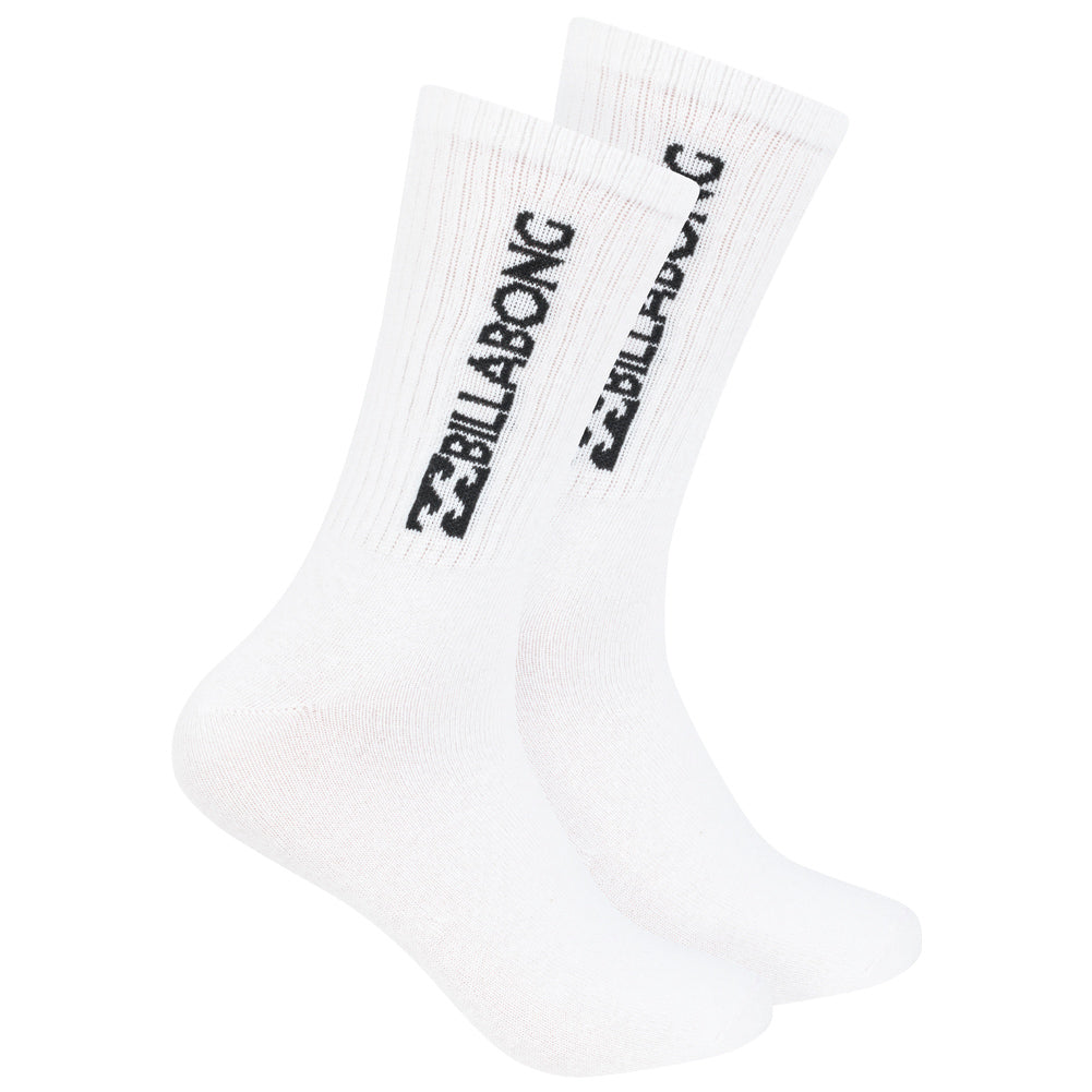 Billabong Unisex Crew Tennis Socken 3 Paar weiß BG-01 CREW