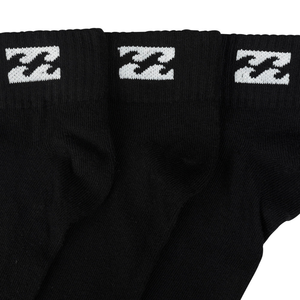 Billabong Unisex Quarter Socken 3 Paar schwarz BG-20 QUARTER