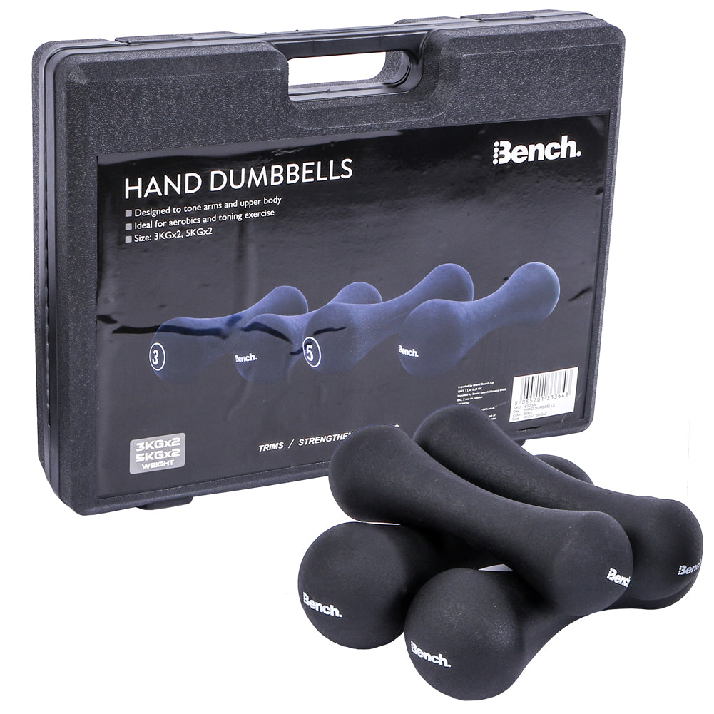 Bench Dumbbell Set with Case 2 x 3kg and 2 x 5kg BS2306