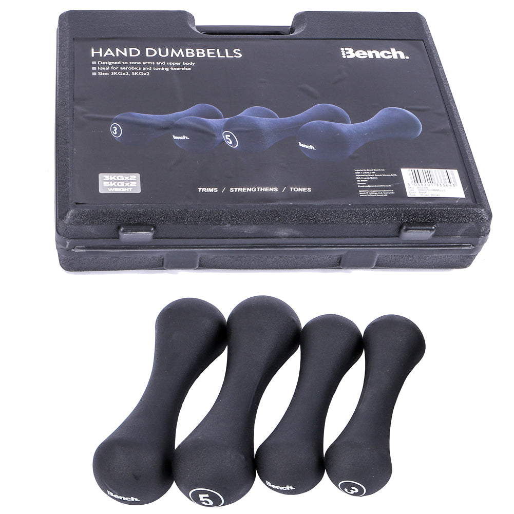 Bench Dumbbell Set with Case 2 x 3kg and 2 x 5kg BS2306