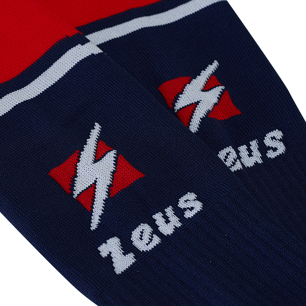 Zeus Calza United Football Socks navy red