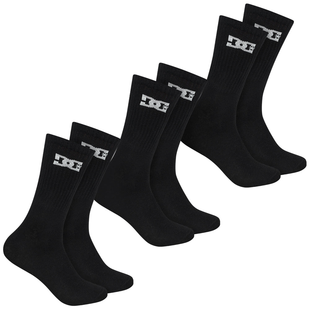 DC Shoes Sport Crew Unisex Socken 3 Paar schwarz DC-02 CREW