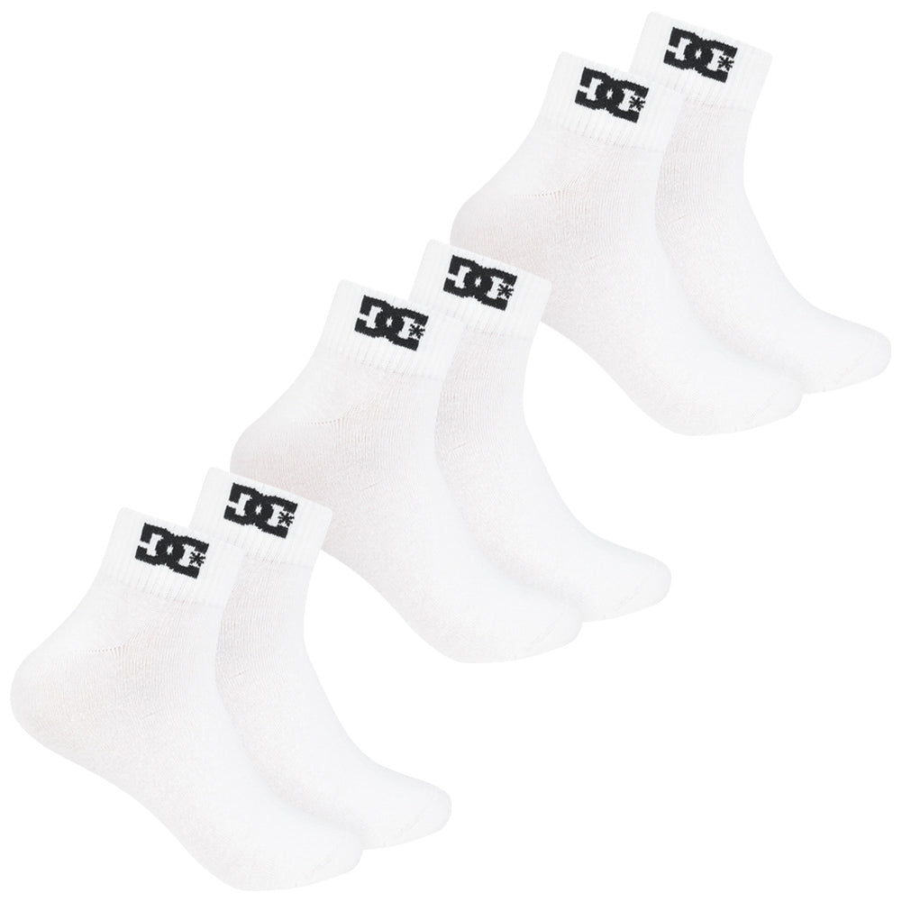 DC Shoes Quarter Unisex Socken 3 Paar weiß DC-21 QUARTER
