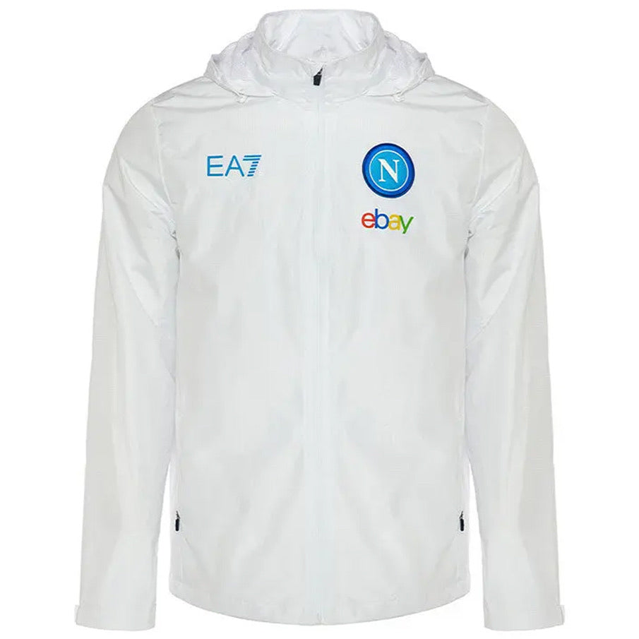 SSC Neapel EA7 Emporio Armani Waterproof Herren Jacke EASSCN24T08-100-WHITE
