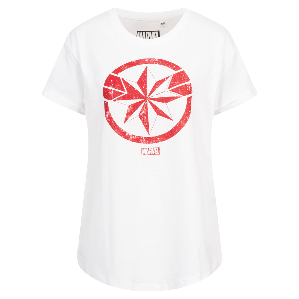 Marvel Endgame Captain Marvel Damen T-Shirt FBLTS422WHT