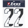 Zeus Iron-on Numbers Kit 1-22 10cm half black – Einheitsgröße