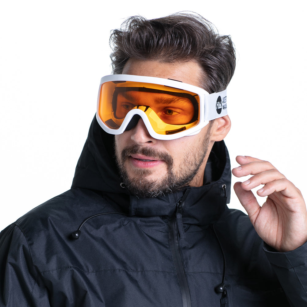HIDETOSHI WAKASHIMA "Higashi" Unisex Skibrille Snowboardbrille weiß