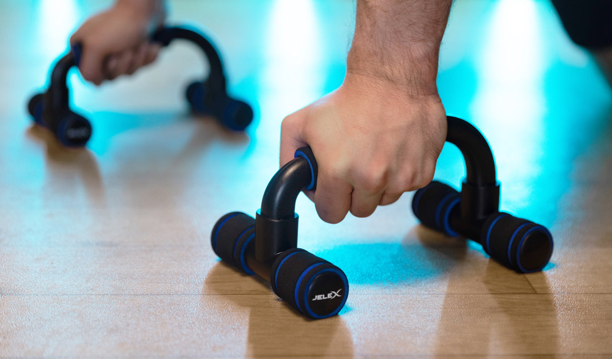 JELEX Gain Hard Push Up Bar Push Up Bars black blue