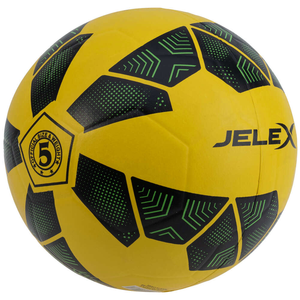 JELEX Bolzplatzheld Rubber Football black-yellow