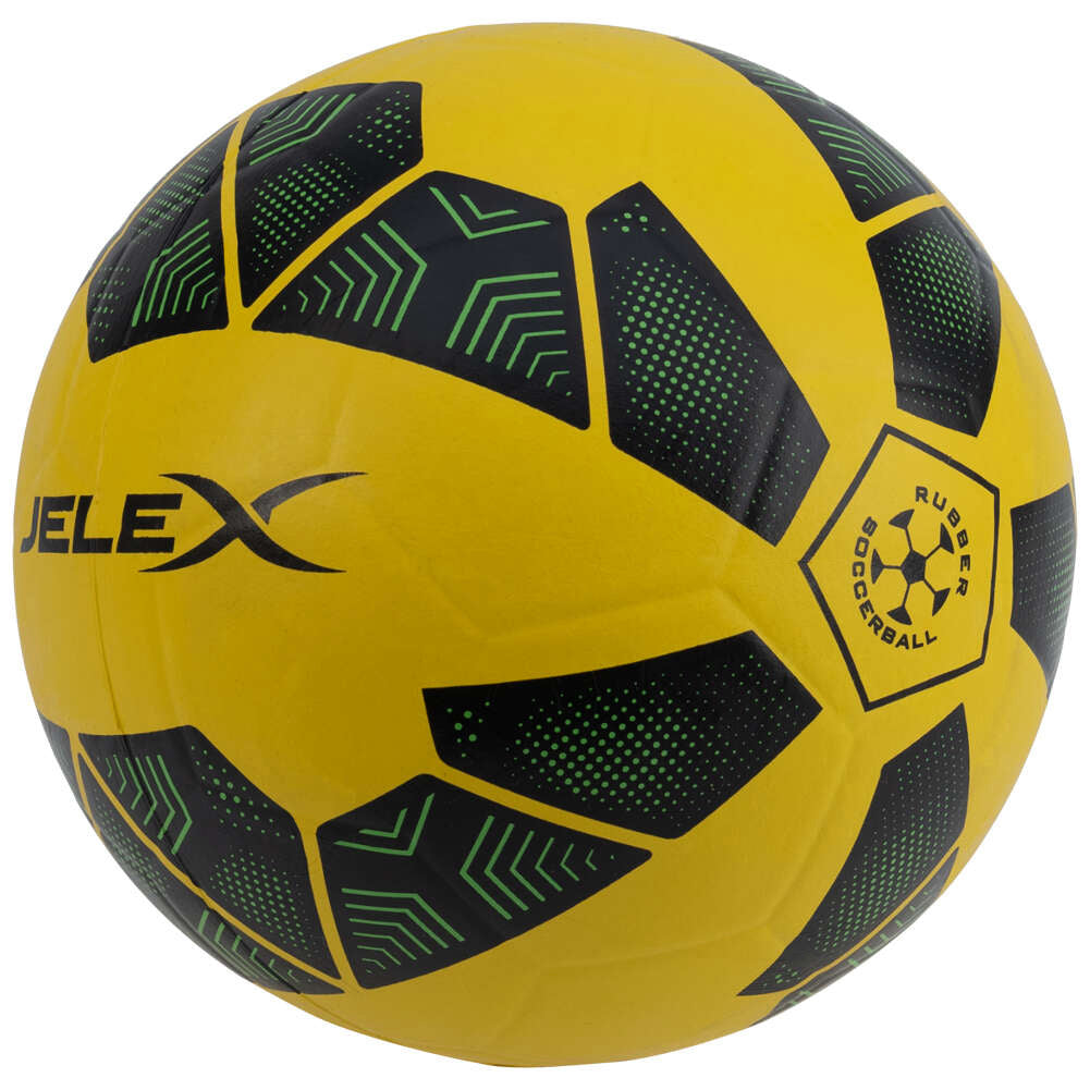JELEX Bolzplatzheld Rubber Football black-yellow