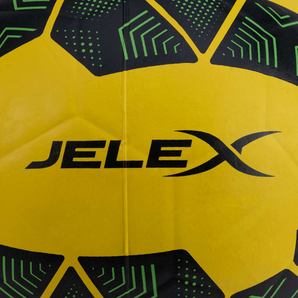JELEX Bolzplatzheld Rubber Football black-yellow