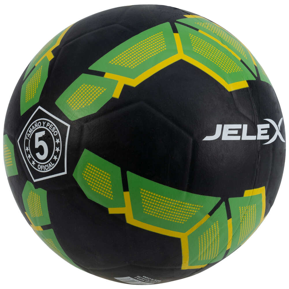 JELEX Bolzplatzheld Rubber Football black-green
