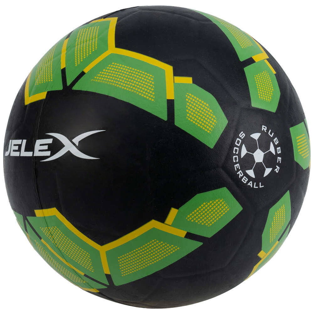 JELEX Bolzplatzheld Rubber Football black-green