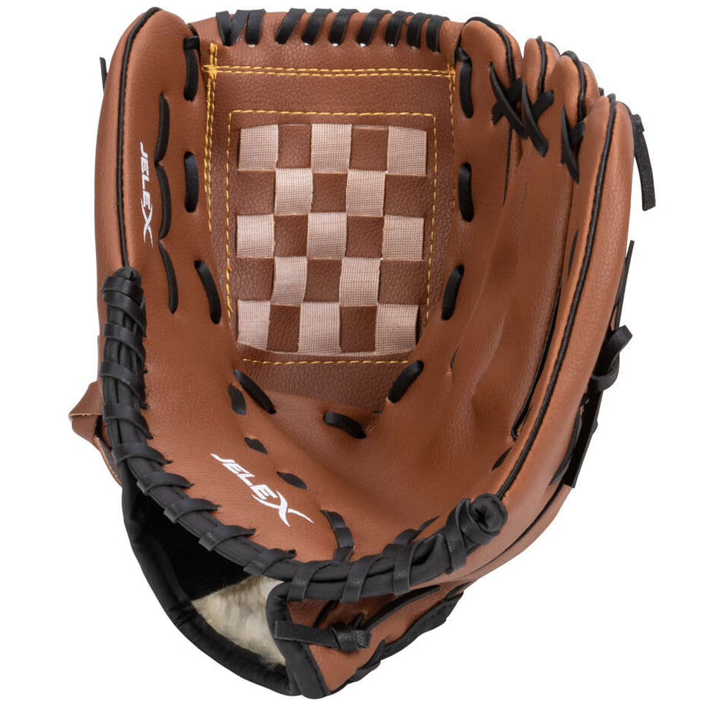 JELEX Safe Catch Baseball Glove left for Right-handers brown