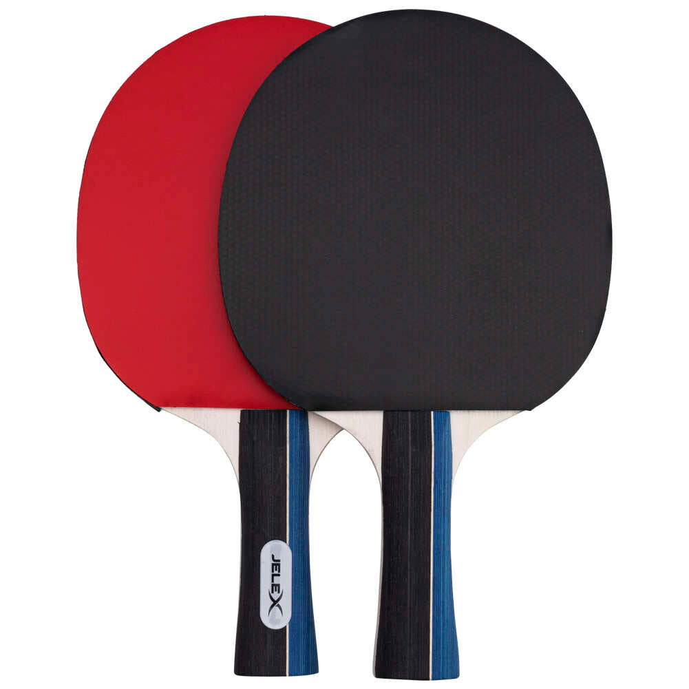 JELEX Sidespin Set of 4 table tennis rackets with 8 balls