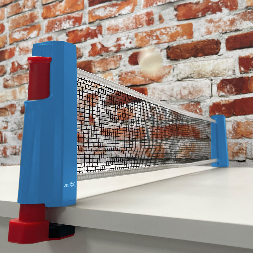 JELEX Roll Up Retractable Table Tennis Net blue
